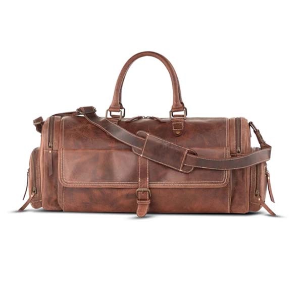 Full grain buffalo leather bag, Leather bag with adjustable shoulder strap, Leather bag with exterior zip pockets, Leather bag with card slots, Stylish leather bag, Durable leather bag, Leather tote bag, Leather bag for men, Leather bag for women, Premium leather bag, Leather bag with phone holder